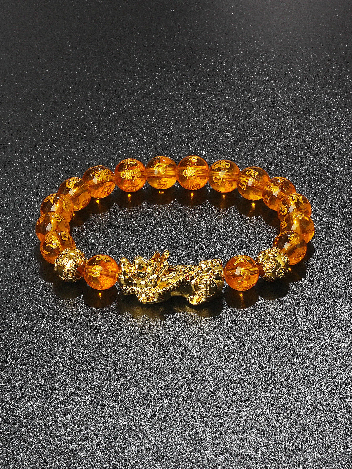 Pi Xiu fortune Obsidian bead bracelet for financial luck, grounding energy, and spiritual practice.