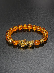 Pi Xiu fortune Obsidian bead bracelet for financial luck, grounding energy, and spiritual practice.