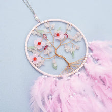 Pink dream catcher Tree of Life wall art for bedroom decorating, nursery wall display, and calming interior decor.