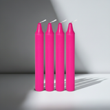 Pink Mini Ritual Candle set of 4 small candles for love rituals, altar work, and spiritual practice.