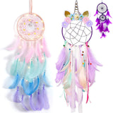 Pink and Purple Dream Catcher wall hanging for bedroom decor, peaceful sleep, and spiritual home decoration.