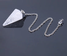 Pink Quartz Crystal Pendulum for dowsing, divination, and energy work.