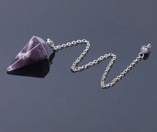 Pink Quartz Crystal Pendulum for dowsing, divination, and energy work.