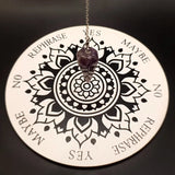 Pink Quartz Crystal Pendulum for dowsing, divination, and energy work.