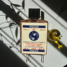 Pisces Wish Oil zodiac spiritual blend bottle for prayer, manifestation, and astrological ritual use.