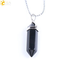 Pointed crystal bullet necklace pendant for layered jewelry looks, spiritual wear, and everyday use.
