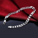 Polished 4MM silver rope chain bracelet for regular wear, special occasion styling, and layered looks.