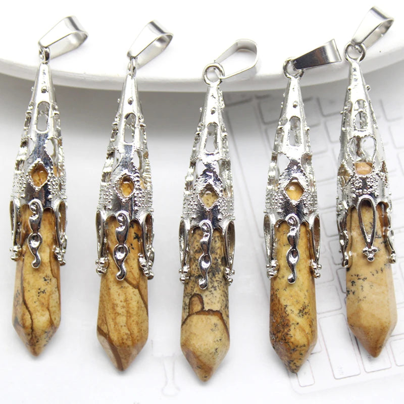 Polished crystal pendulums for Reiki healing, dowsing, and intuitive guidance sessions.