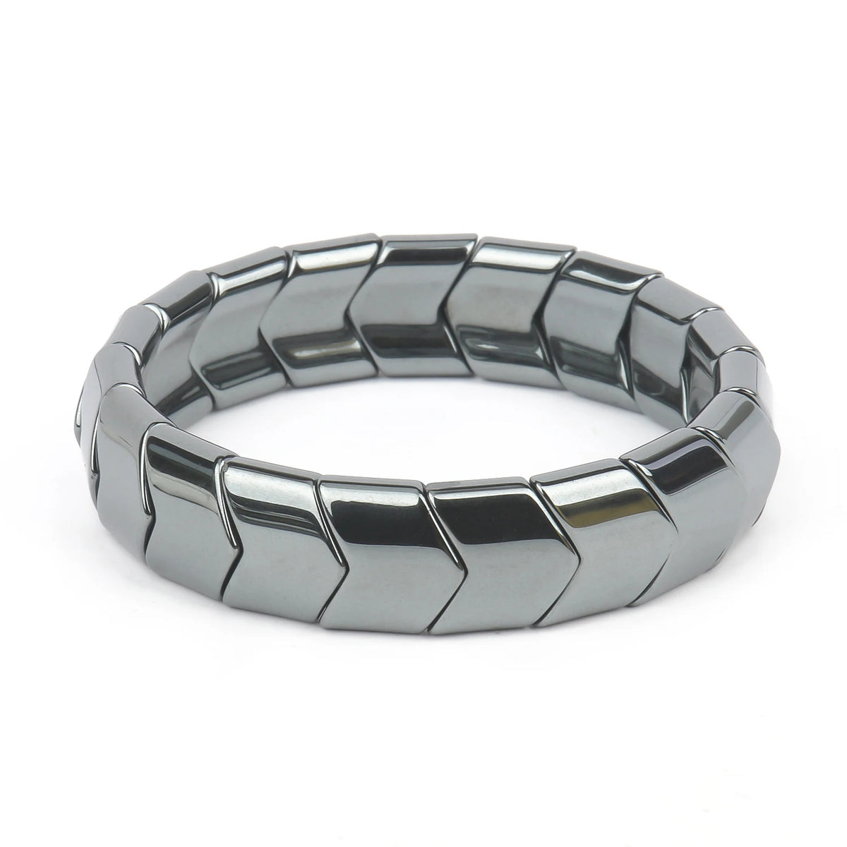 Polished Hematite Magnetic Therapy Bracelet beaded bracelet for daily wear, modern jewelry styling, and giftable accessory use.