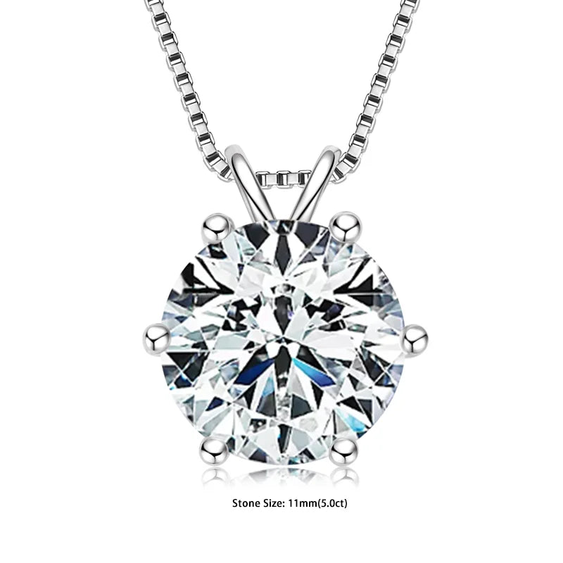 Polished moissanite solitaire pendant in sterling silver 925 for refined fashion wear, occasion dressing, and anniversary gifting.