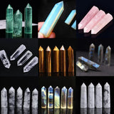 Polished Natural Crystal Wand crystal point wand for energy healing, crystal therapy, and accent decor.