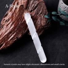 Energy Wand Selenite Crystal Healing Stick polished crystal wand for meditation, cleansing negative energy, and healing rituals.