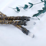 Natural White Crystal Scepter Wand polished crystal wand for reiki sessions, healing work, and altar use.