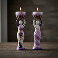 Polyresin tealight holder Moon Goddess for candle display, altar decor, and meditation spaces.