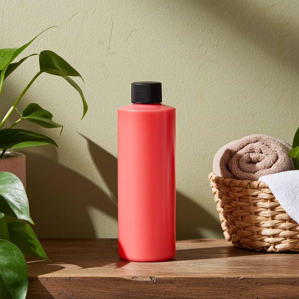 Poppy Flower moisturizing body oil bottle for nourishing dry skin, massage, and after-bath body care.