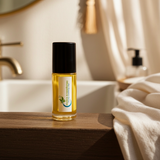 Poppy Flower Body Oil bottle for moisturizing dry skin, softening the body, and everyday skincare.