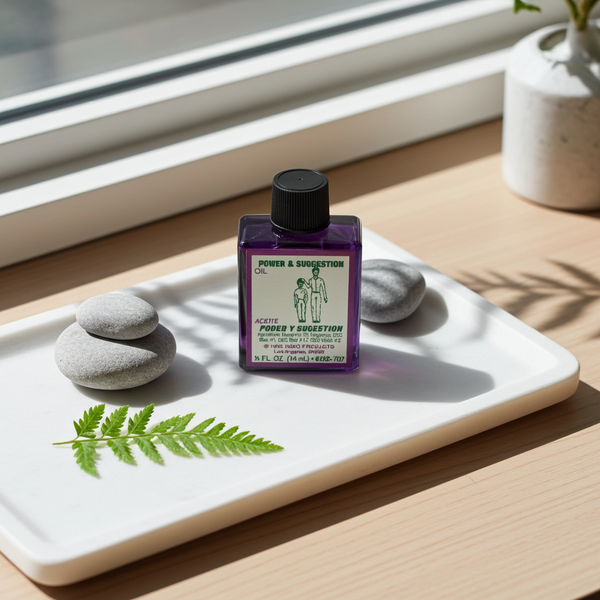 Power Suggestion Wish Oil bottle for intention setting, spiritual focus, and ritual use.