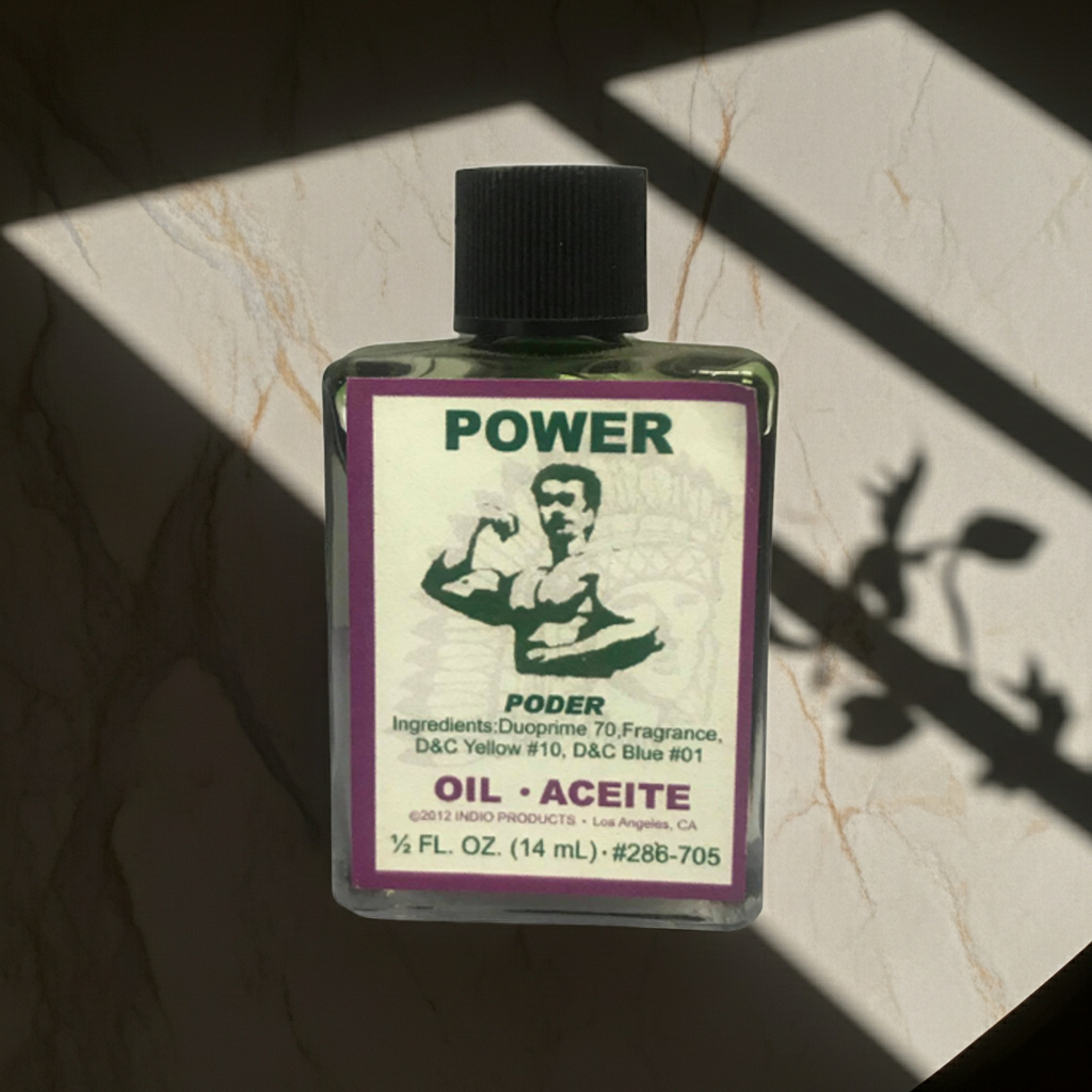 Power Wish Oil dressing oil bottle for candle work, wish rituals, and spiritual intention use.