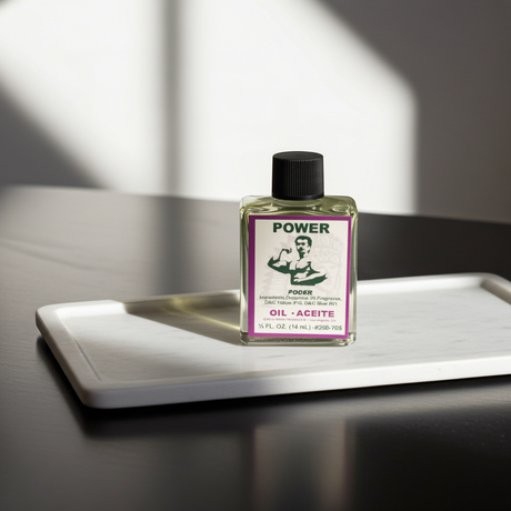 Power Wish Oil bottle of spiritual anointing oil for manifestation, intention setting, and ritual use.