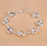 Premium 925 Sterling Silver Heart Chain Bracelet silver bracelet for elegant wear, jewelry gifting, and daily accessorizing.