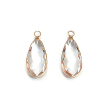 Premium glass teardrop crystal charms for boutique jewelry making, pendant accents, and fashion craft use.