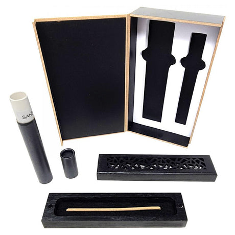 Premium Sandalwood incense gift set box for gifting, meditation, and home fragrance.