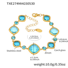 Premium square glass charm bracelet for ladies with stylish charm accents for date nights, event wear, and fashionable gifting.