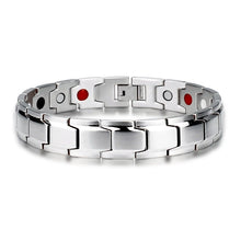 Premium stainless steel germanium magnetic bracelet for long-lasting daily wear, elegant styling, and wellness accessory use.