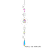 Crystal Prism Sun Catcher Wind Chime prism hanging ornament for casting rainbow patterns, spiritual spaces, and decorative use.