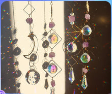 Prism Rainbow Suncatcher with octagon beads hanging ornament for catching sunlight, creating rainbow reflections, and window decor.