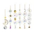 Prism stained glass crystal sun catcher ball for hanging in windows to reflect sunlight and create rainbow light effects.