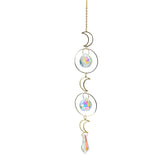 Prism suncatcher crystal hanging with rainbow octagon beads for casting colorful light, decorating windows, and giftable home accent use.