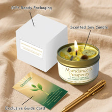 Abundance & Prosperity Crystal Soy Wax Candle soy wax candle for abundance rituals, meditation, and prosperity-focused spiritual practice.