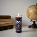Protection From Enemies Black 7-Day Candle glass prayer candle for strength, spiritual protection, and safety rituals.