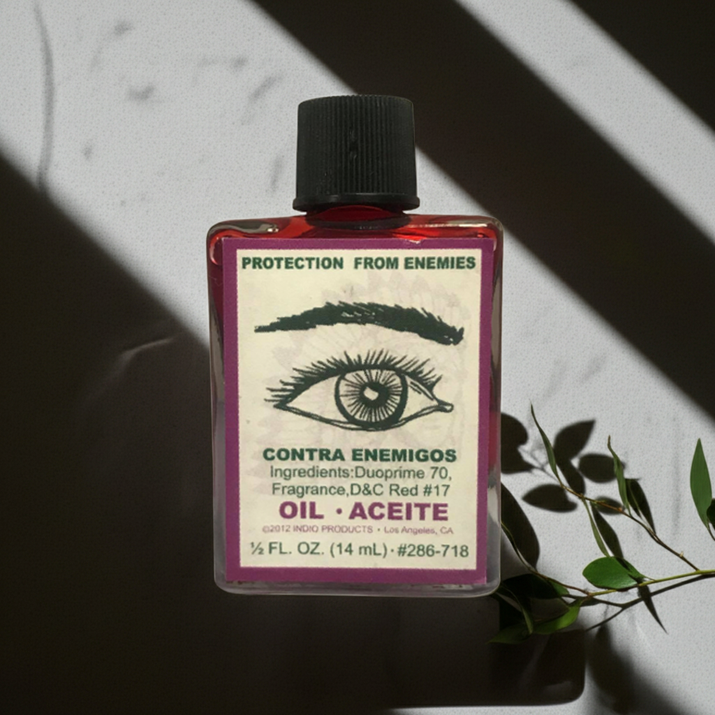 Protection From Enemies Wish Oil spiritual oil bottle for protection from enemies, cleansing, and ceremonial practice.