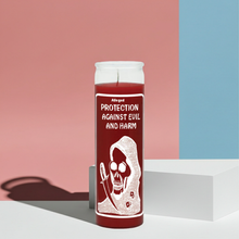 Protection from Evil red glass jar candle for cleansing energy, protection work, and altar use.