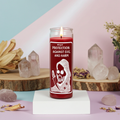Protection from Evil red 7 day candle glass candle for spiritual protection, prayer, and ritual use.