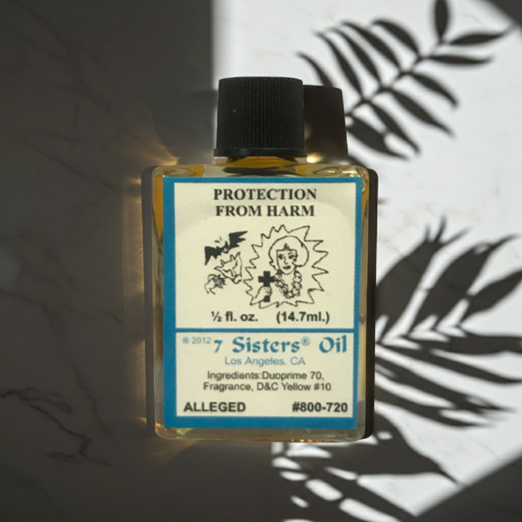 Protection From Harm Wish Oil glass bottle for blessing, protective prayer, and daily spiritual practice.