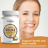 Pslalae D3 K2 coconut oil daily softgels supplement for everyday wellness, bone support, and calcium metabolism.
