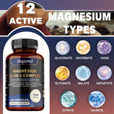 Pslalae Magnesium Complex capsule supplement bottle for daily wellness routines and mineral supplementation.