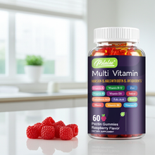 Pslalae multivitamin gummies bottle with biotin and antioxidants for daily wellness, hair support, and antioxidant supplementation.