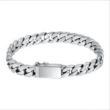 Punk style S925 sterling silver bracelet for men and women for edgy fashion, casual wear, and statement accessorizing.