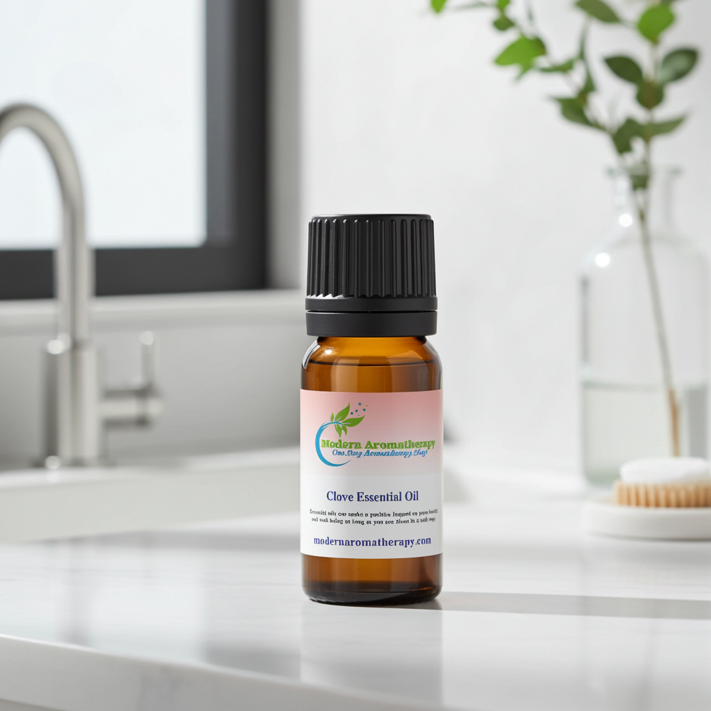 Pure Clove Essential Oil bottle for diluted massage oil blending, aromatherapy, and daily diffuser use.