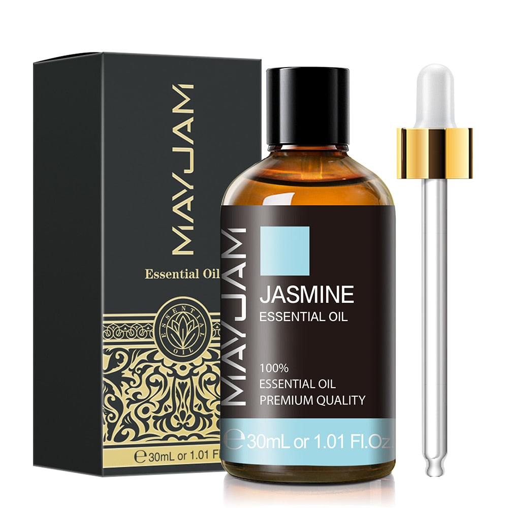 Pure Essential Oils 30ml multi-scent bottle set for aromatherapy, scented diffuser sessions, and home relaxation use.