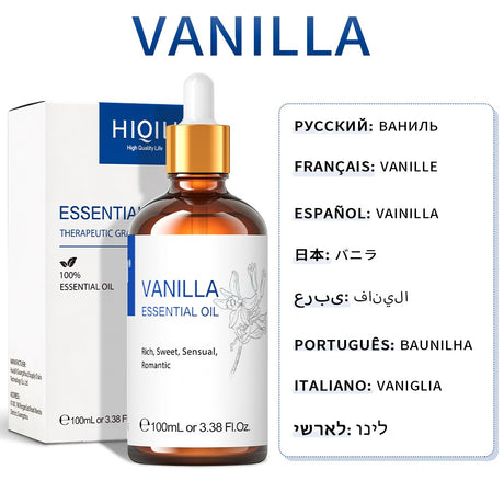 HIQILI Pure Geranium Oil bottle for home fragrance, diffuser sessions, and natural aromatherapy routines.