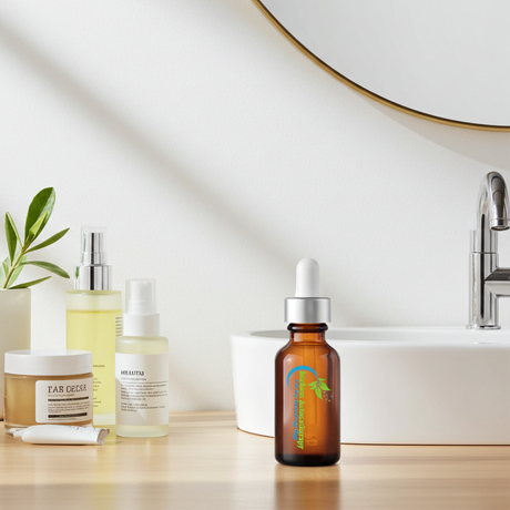 Pure Moringa Carrier Oil bottle for hydrating dry skin, softening hair, and beauty care use.