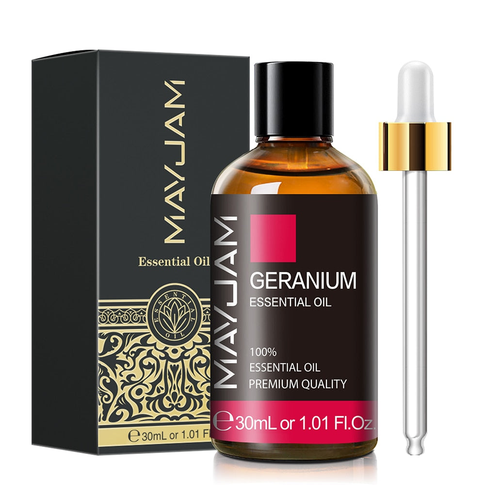 Pure Natural Essential Oils 10 scents pack in 30ml bottles for home fragrance, spa use, and diffuser blending.