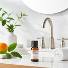 Pure Orange Essential Oil glass dropper bottle for massage blending, mood-lifting diffuser use, and daily relaxation.
