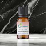 Pure Thyme Essential Oil dropper bottle for aromatherapy, massage oil blending, and diffuser use.