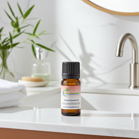 Pure Turmeric Essential Oil bottle for diffuser blends, aromatherapy, and home fragrance use.